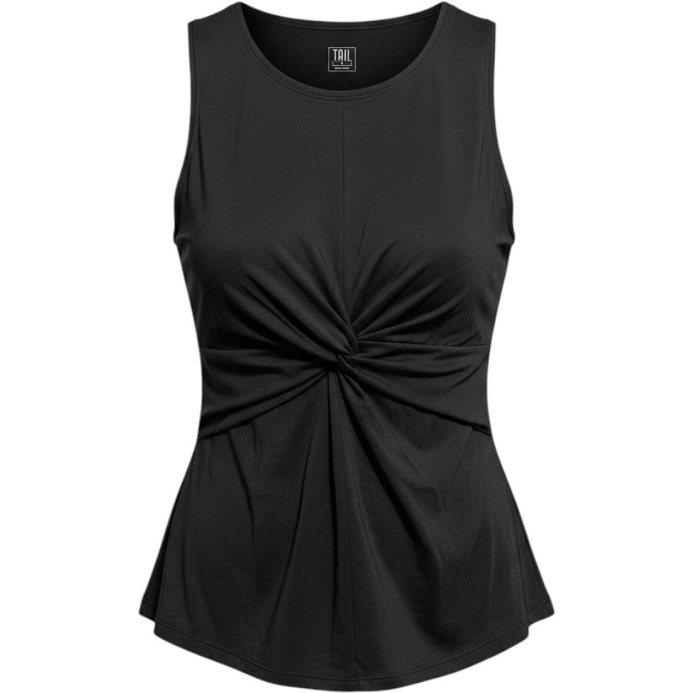 Tail Activewear Women's Black Twist Front Sleeveless Casual Tank Top Size M
